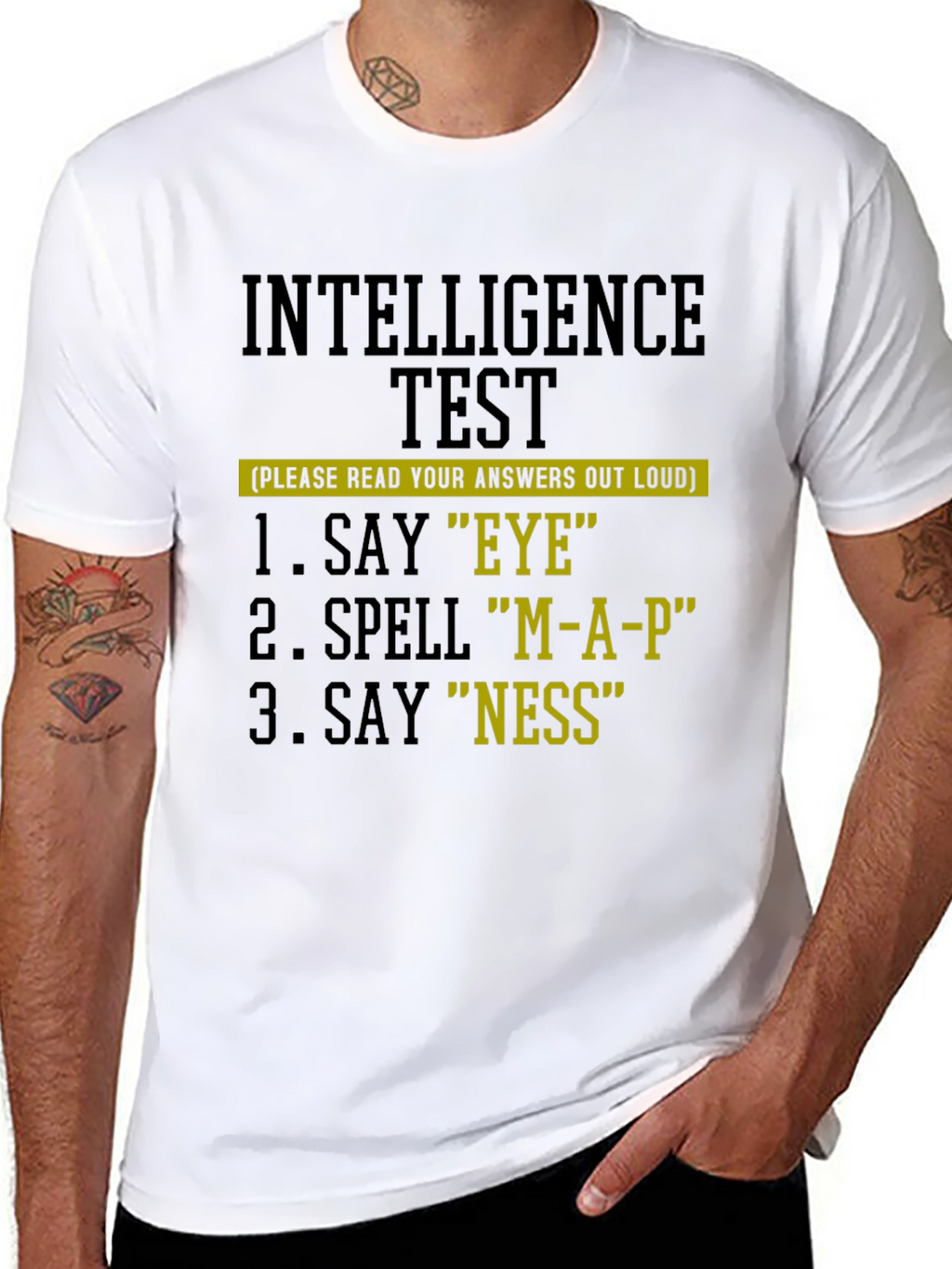 Intelligence Test Funny Graphic T-Shirt
