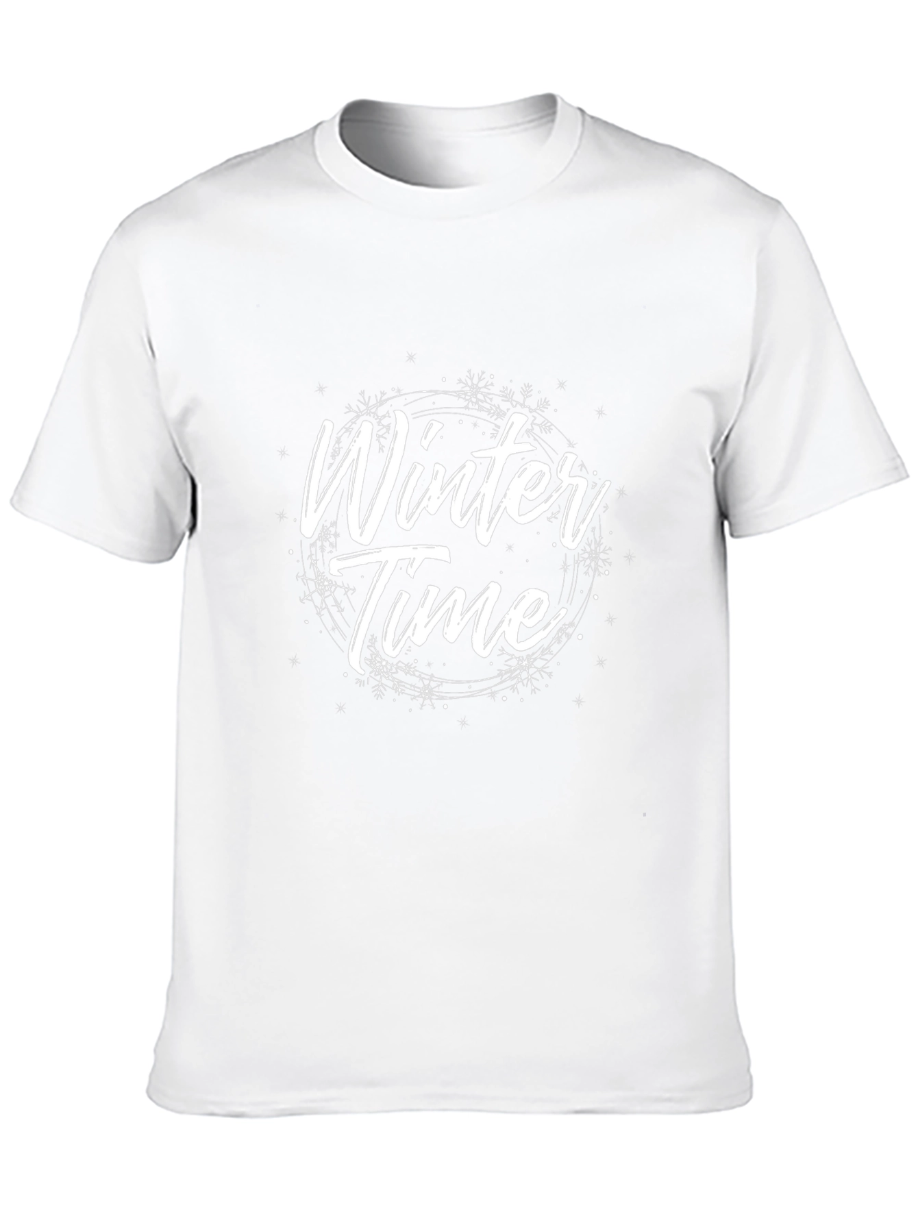 Winter Time Graphic Tee - Black Casual T-Shirt