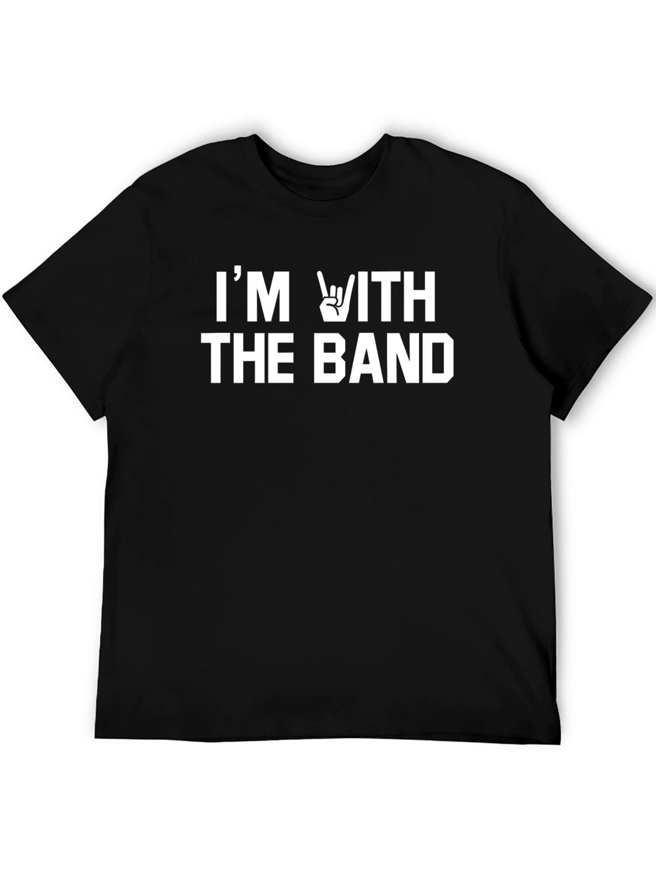 Im With the Band Graphic Tee - Black Cotton Shirt