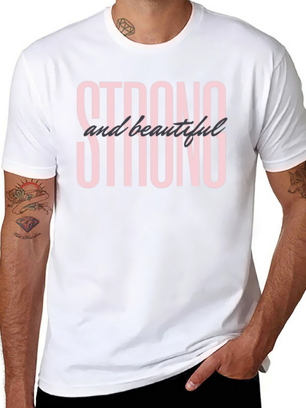 Strong & Beautiful Graphic Tee - Black