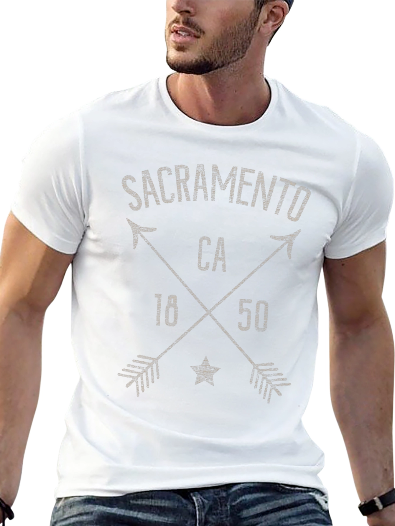 Sacramento CA T-Shirt - Crossed Arrows Design