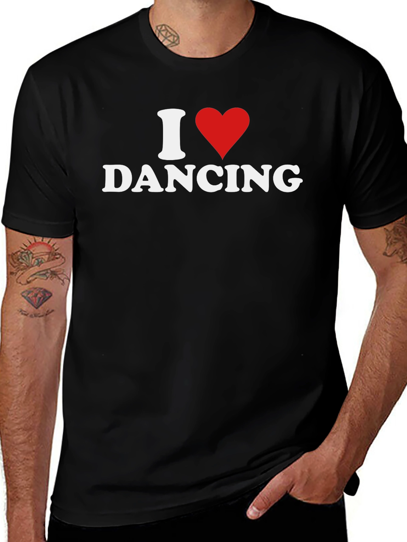 I Heart Dancing Graphic T-Shirt - Black
