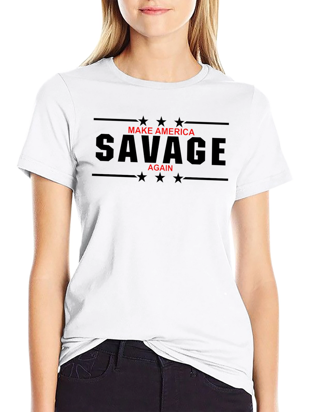 Make America Savage Again Graphic Tee - Black