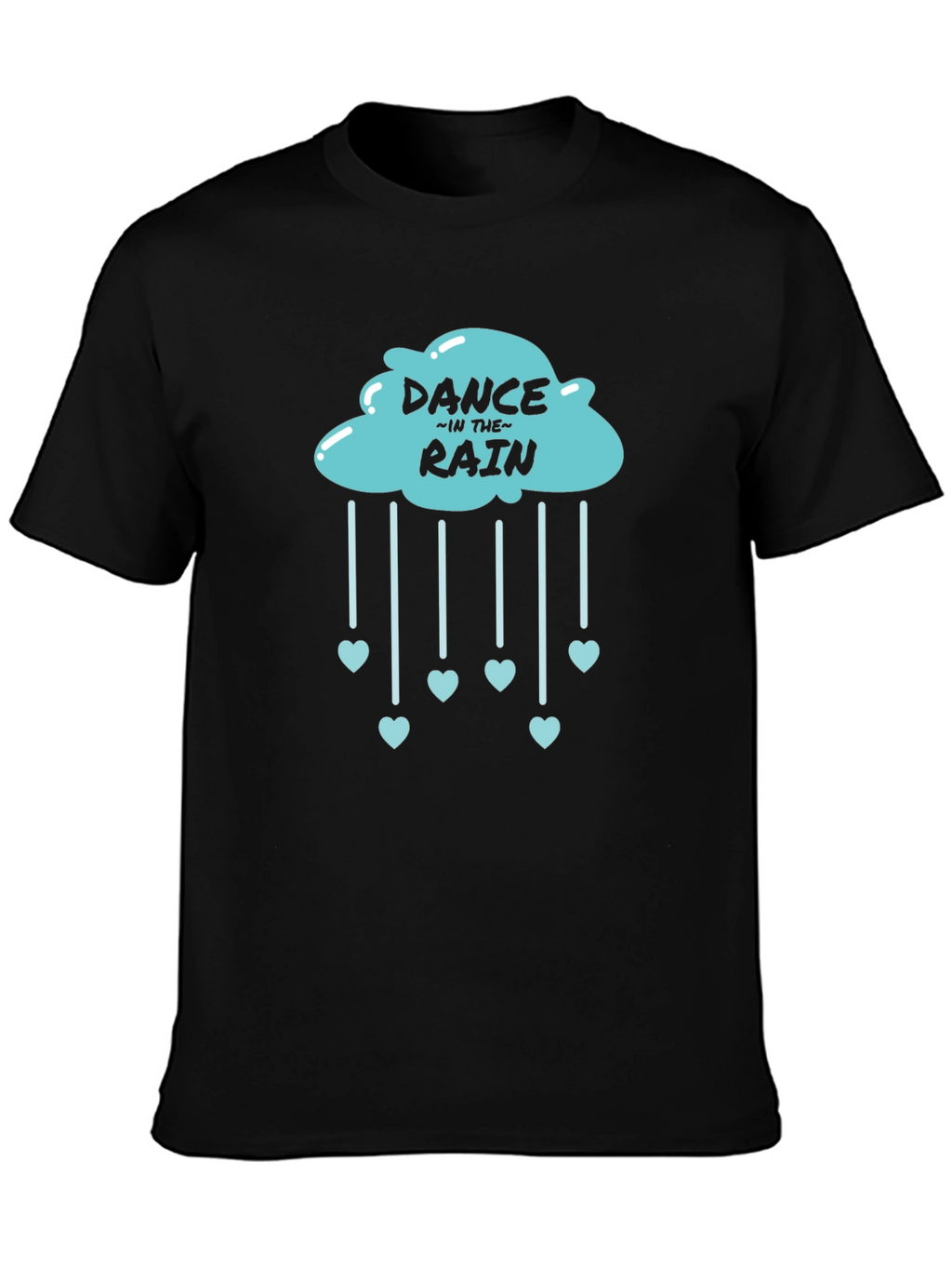 Dance in the Rain Cloud Heart Tee - Black