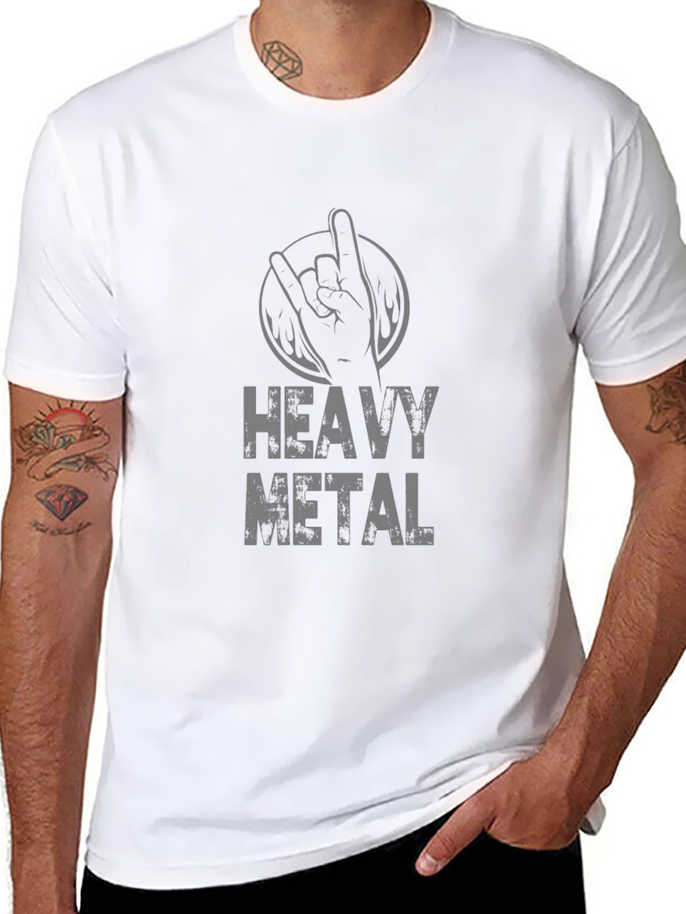 Heavy Metal Graphic Print T-Shirt