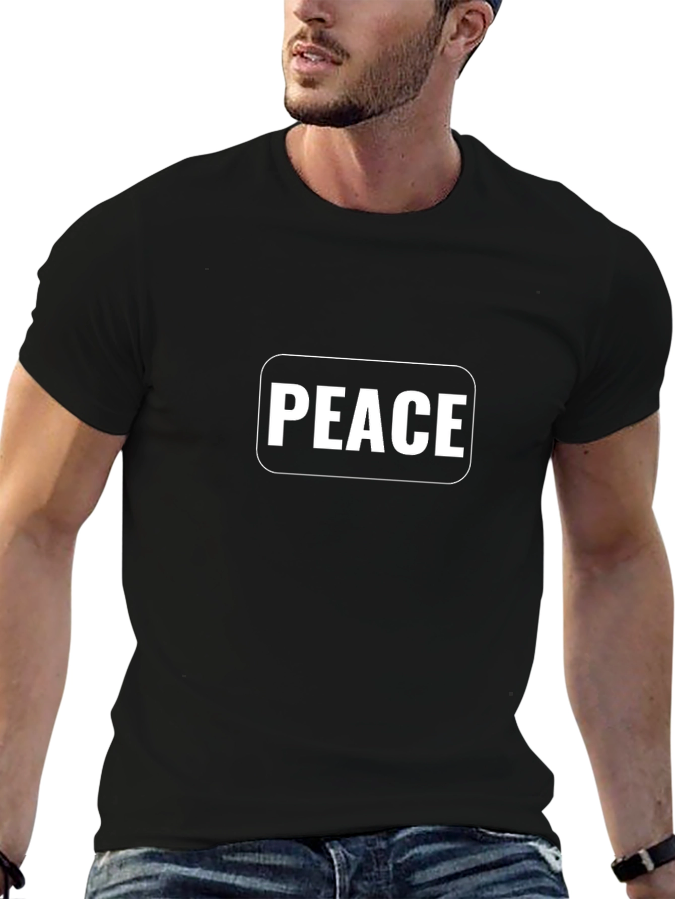 Peace T-Shirt - Black Casual Tee