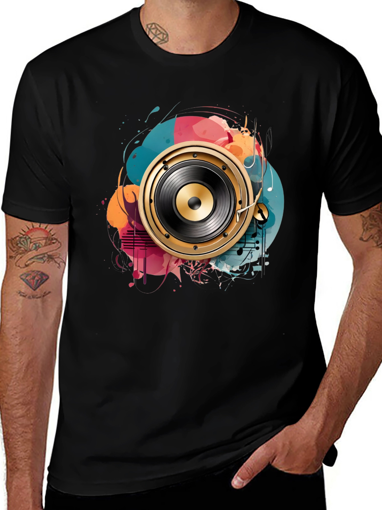 Retro Music T-Shirt - Vinyl Record Design
