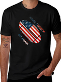 Patriotic American Football Graphic T-Shirt