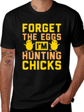 Funny Easter Hunting Chicks Graphic T-Shirt