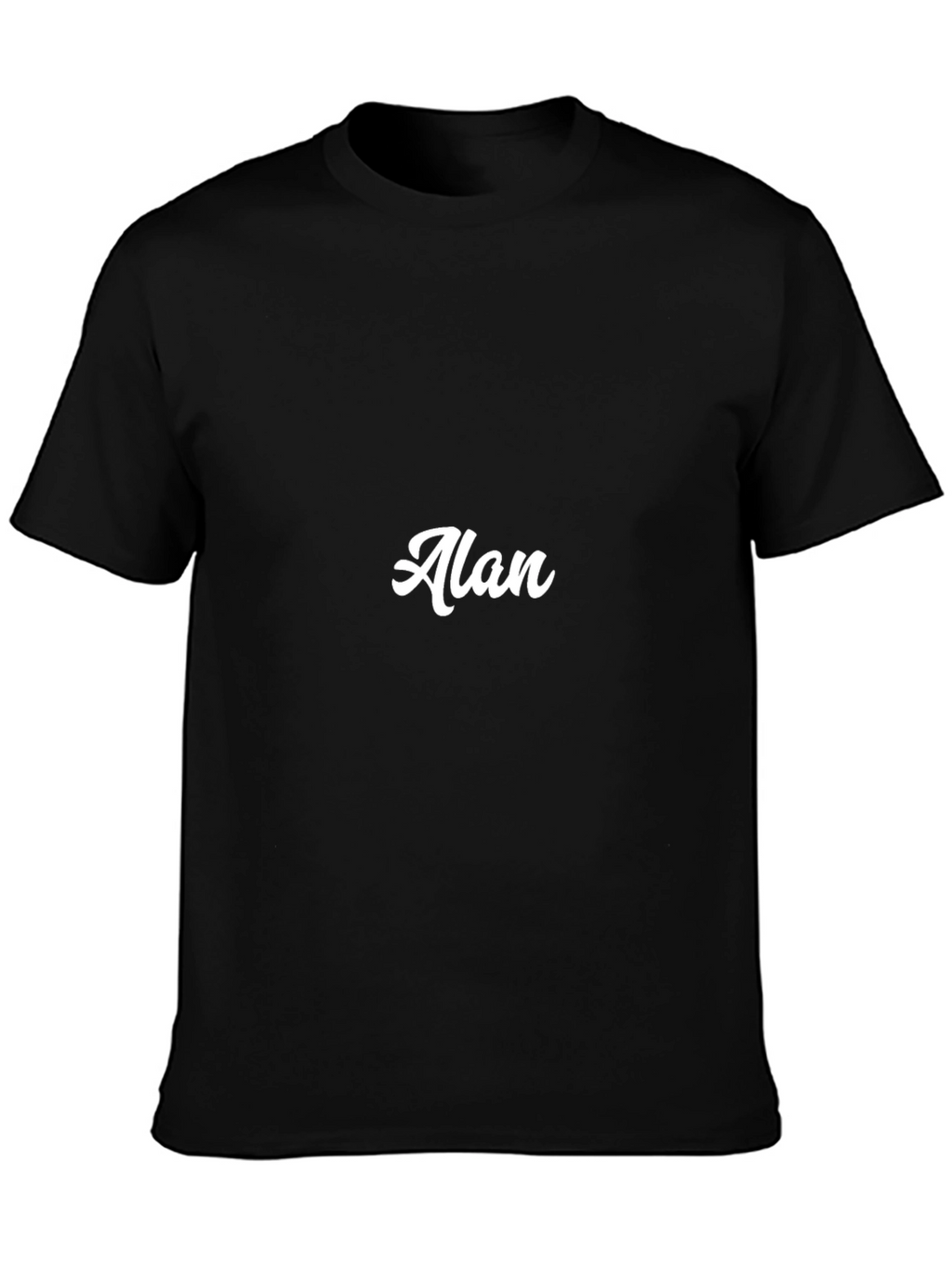 Alan Custom Name Black T-Shirt
