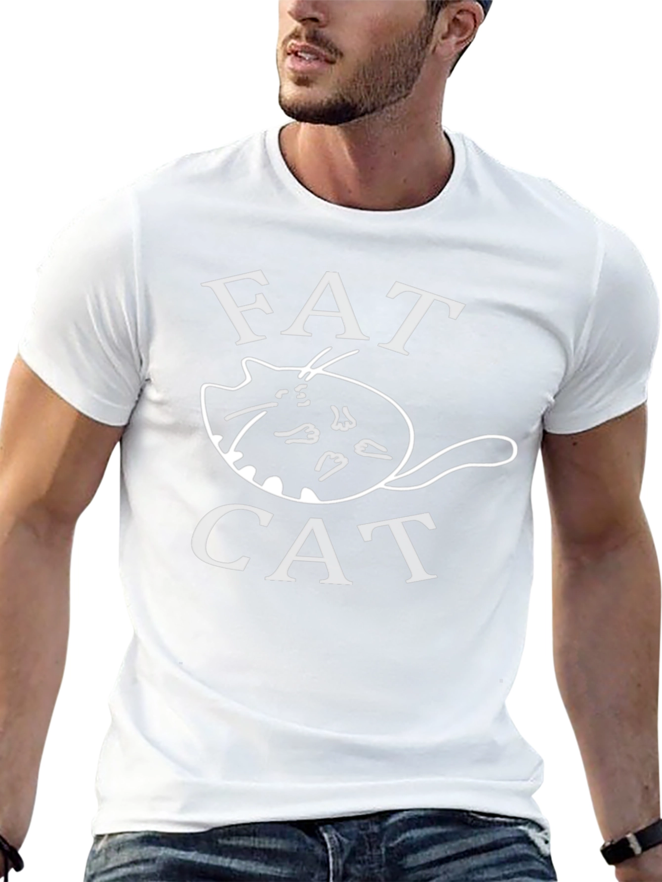 Fat Cat Graphic Tee - Unisex Crew Neck T-Shirt