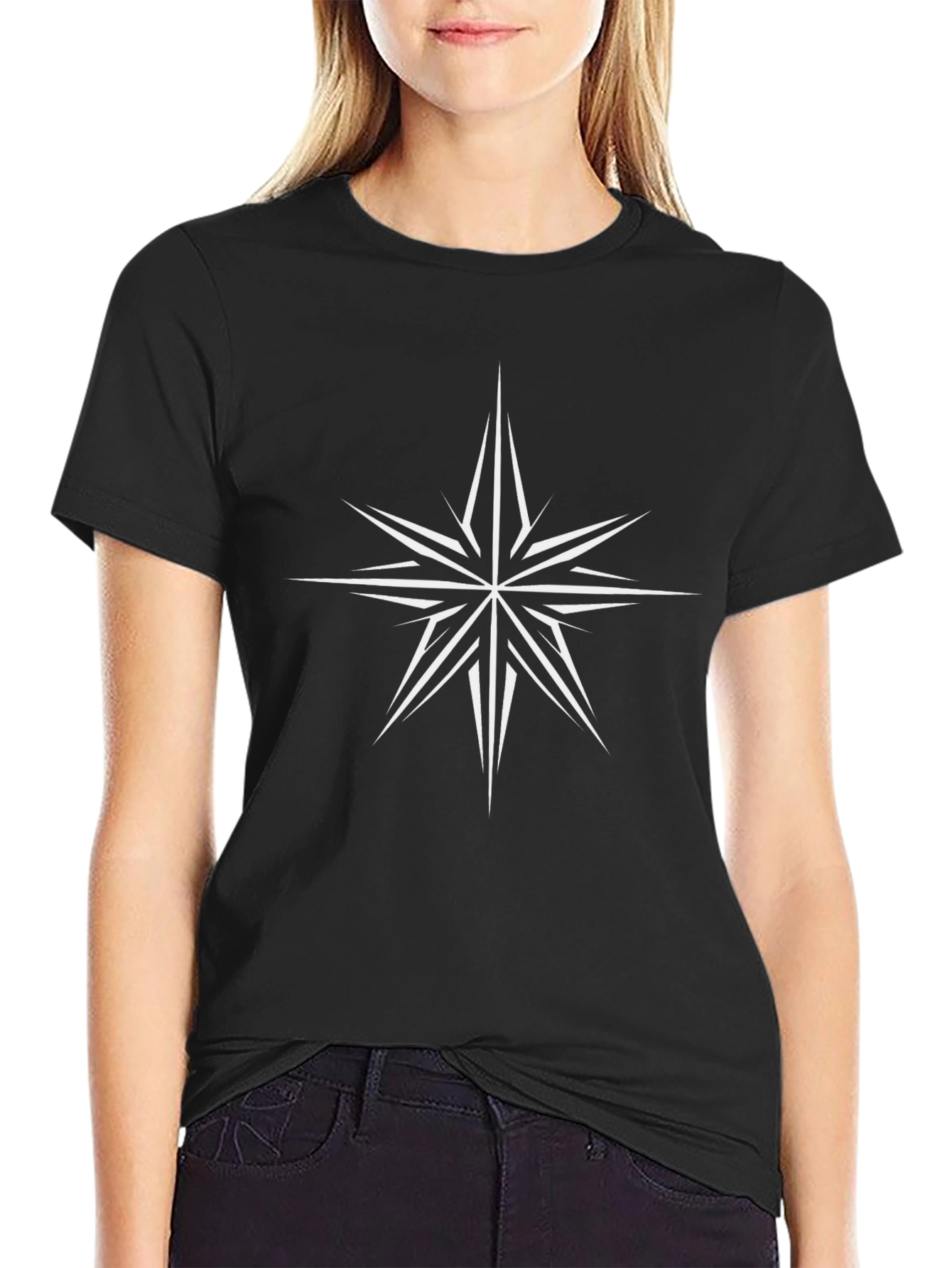 Starburst Graphic Print T-Shirt - Modern Casual Tee