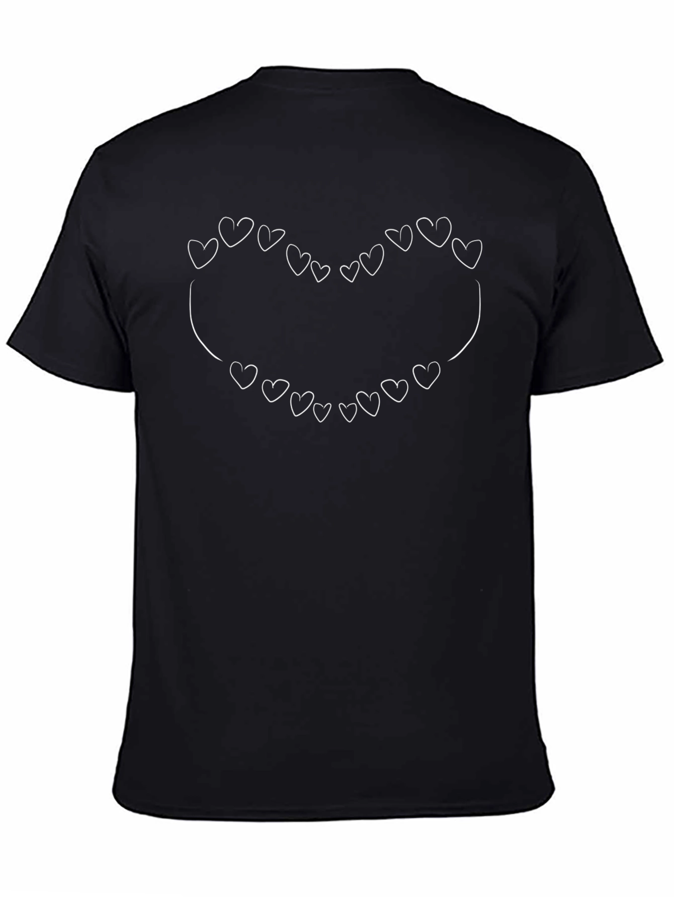 Heart Outline Graphic Tee - Black