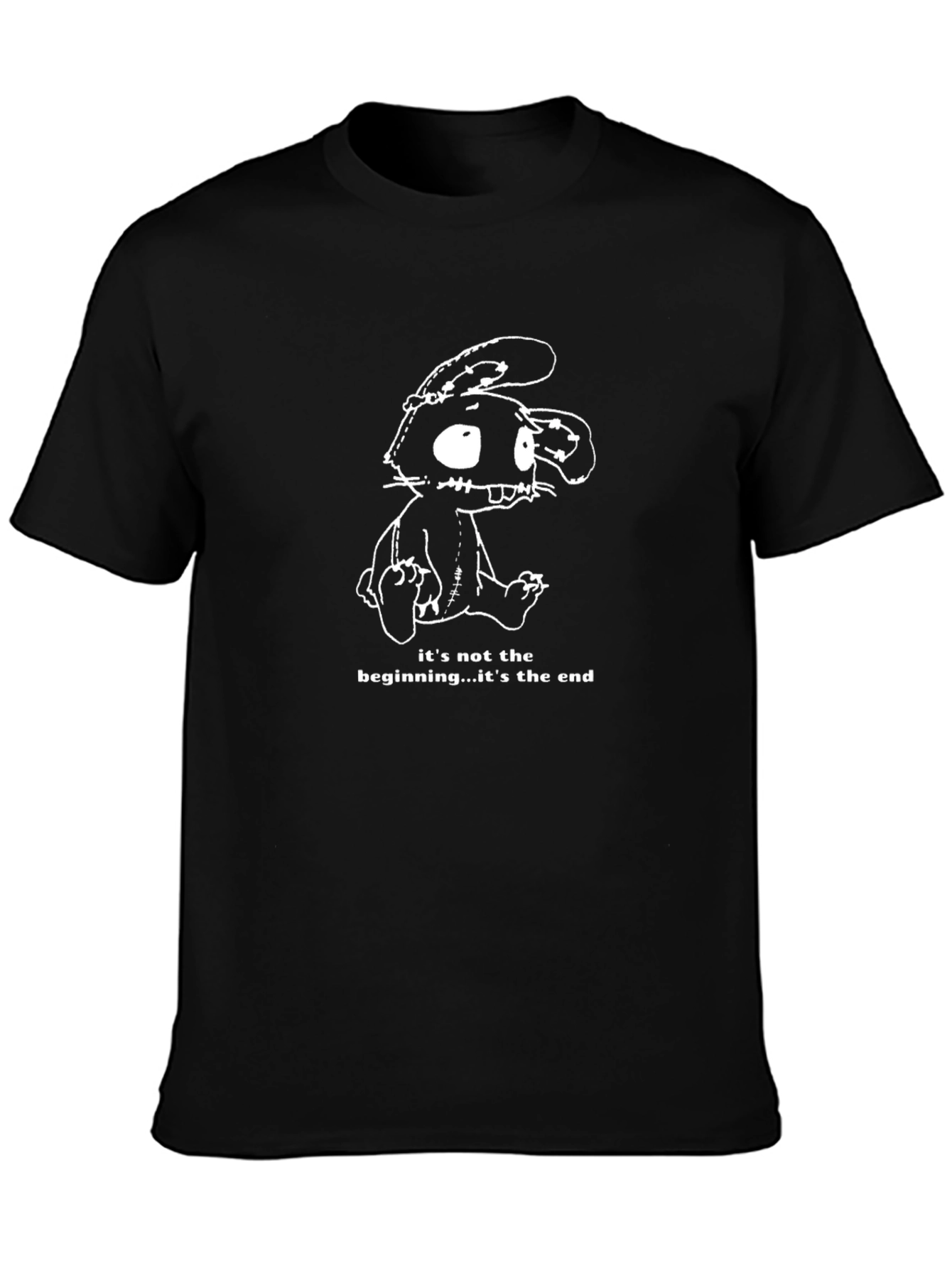 Creepy Bunny Graphic Tee - Its Not the Beginning Its the End