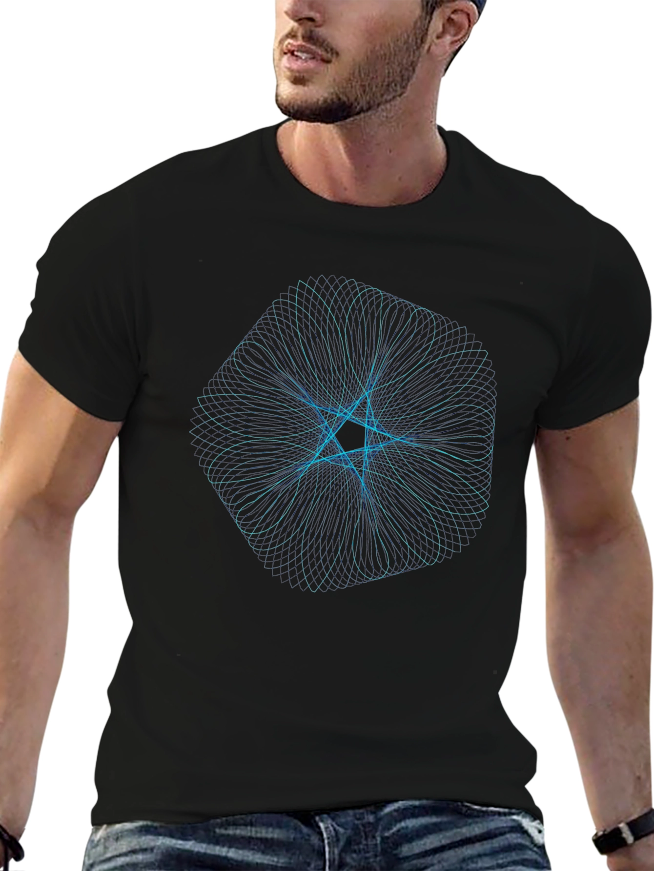Geometric Star Graphic Tee - Cool Casual Style