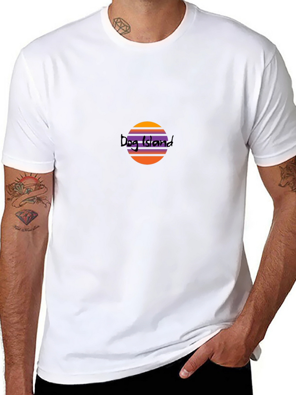 Dog Island Sunset T-Shirt - Soft Black Tee