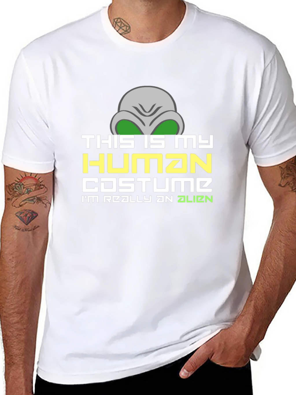 Alien Costume T-Shirt - Funny Halloween Tee
