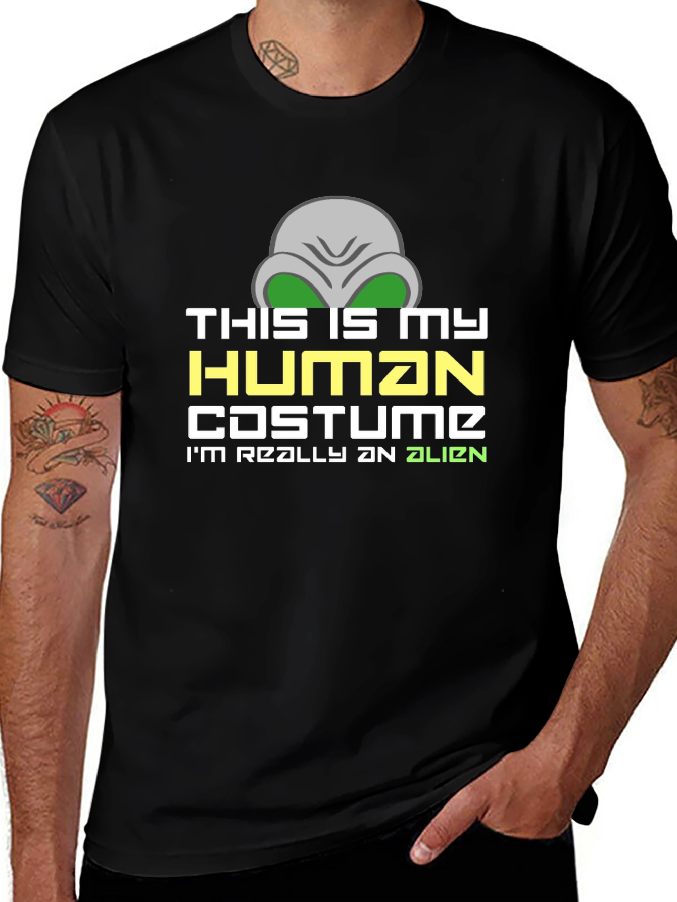 Alien Costume T-Shirt - Funny Halloween Tee