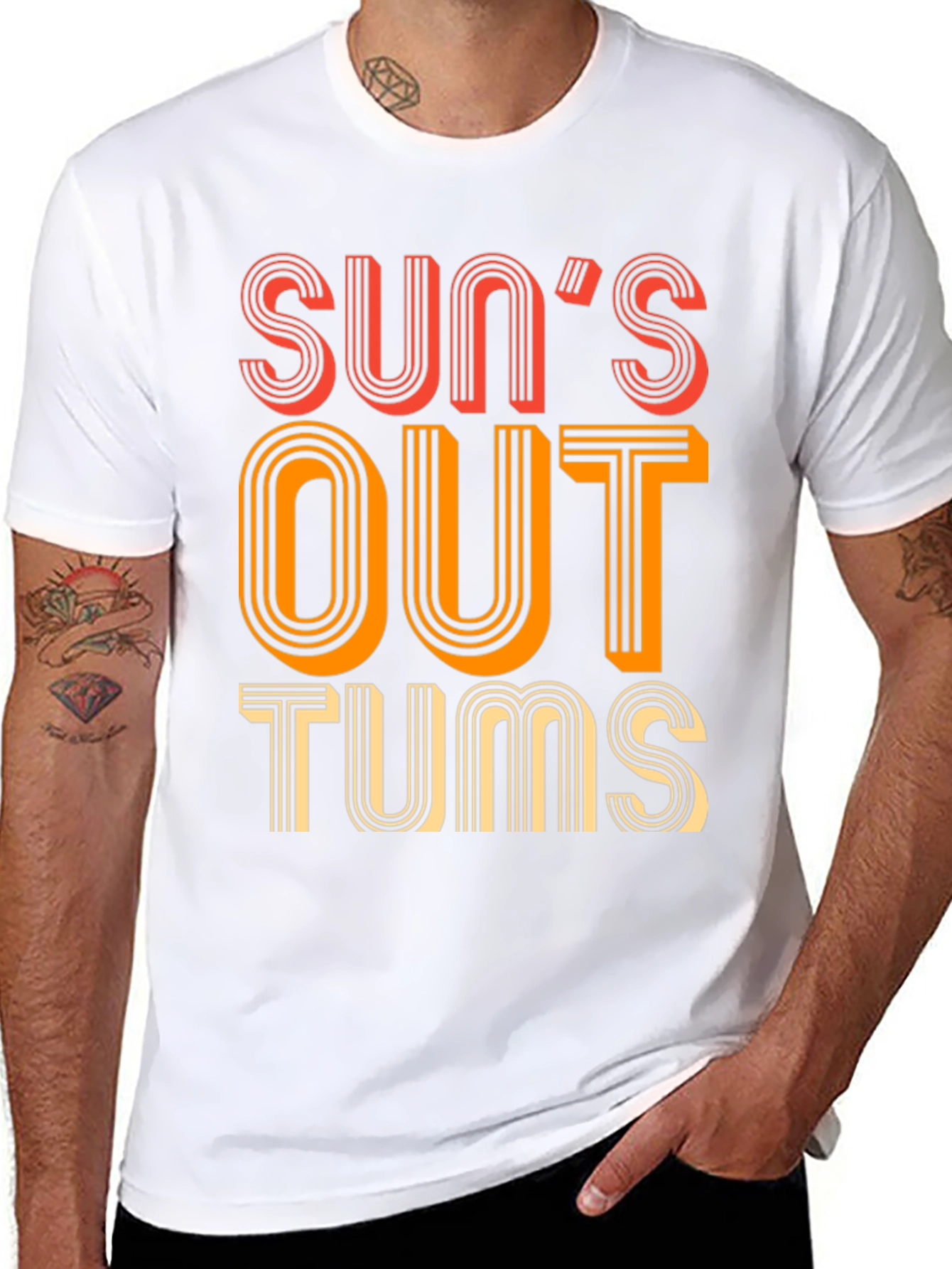 Suns Out Tums Out Graphic Tee - Fun Summer Apparel