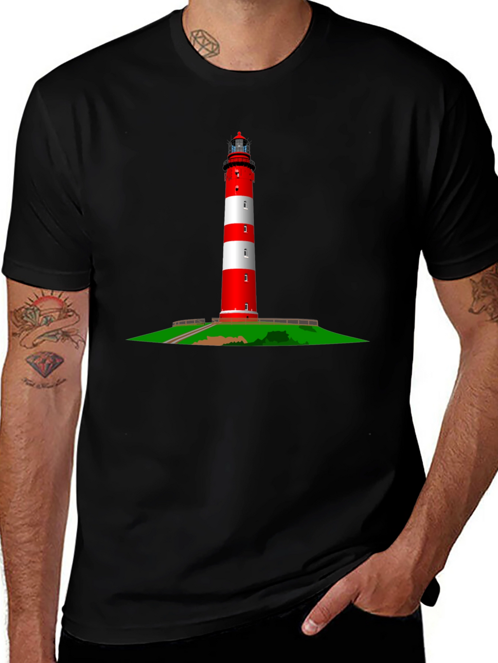 Lighthouse Graphic Tee - Nautical Style