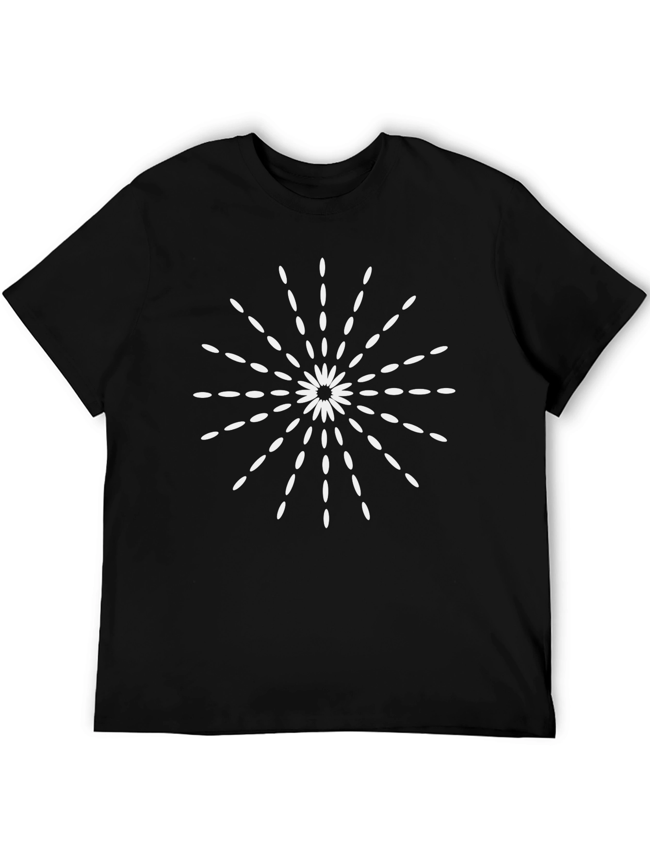Modern Burst Graphic Black T-Shirt