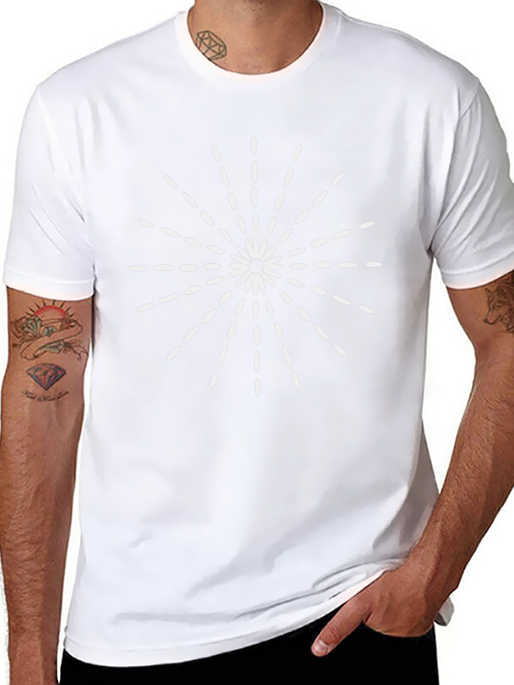 Modern Burst Graphic Black T-Shirt