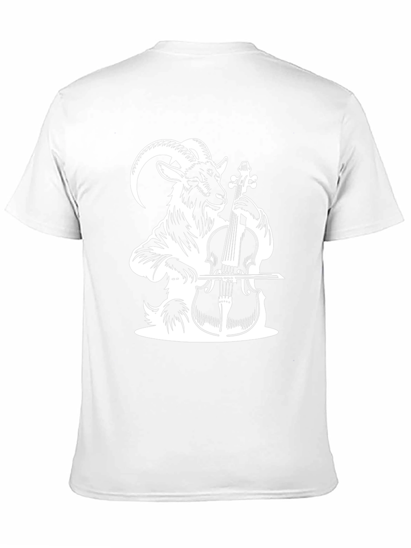 Goat Playing Cello Black T-Shirt