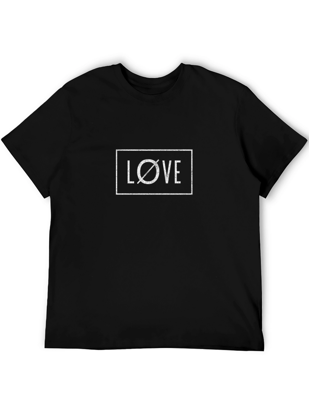 Black Graphic Tee - LOVE Square Design