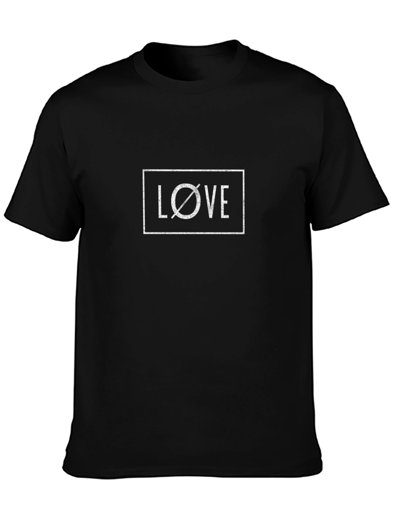 Black Graphic Tee - LOVE Square Design