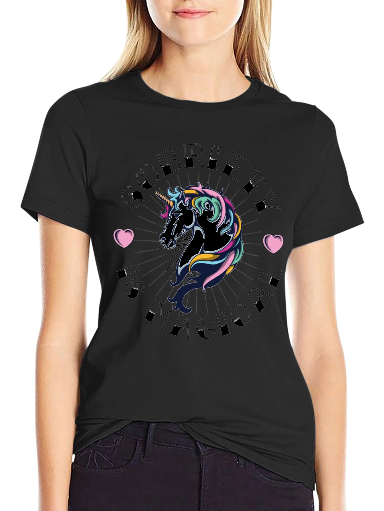 Sobriety is Magical Unicorn Graphic Tee