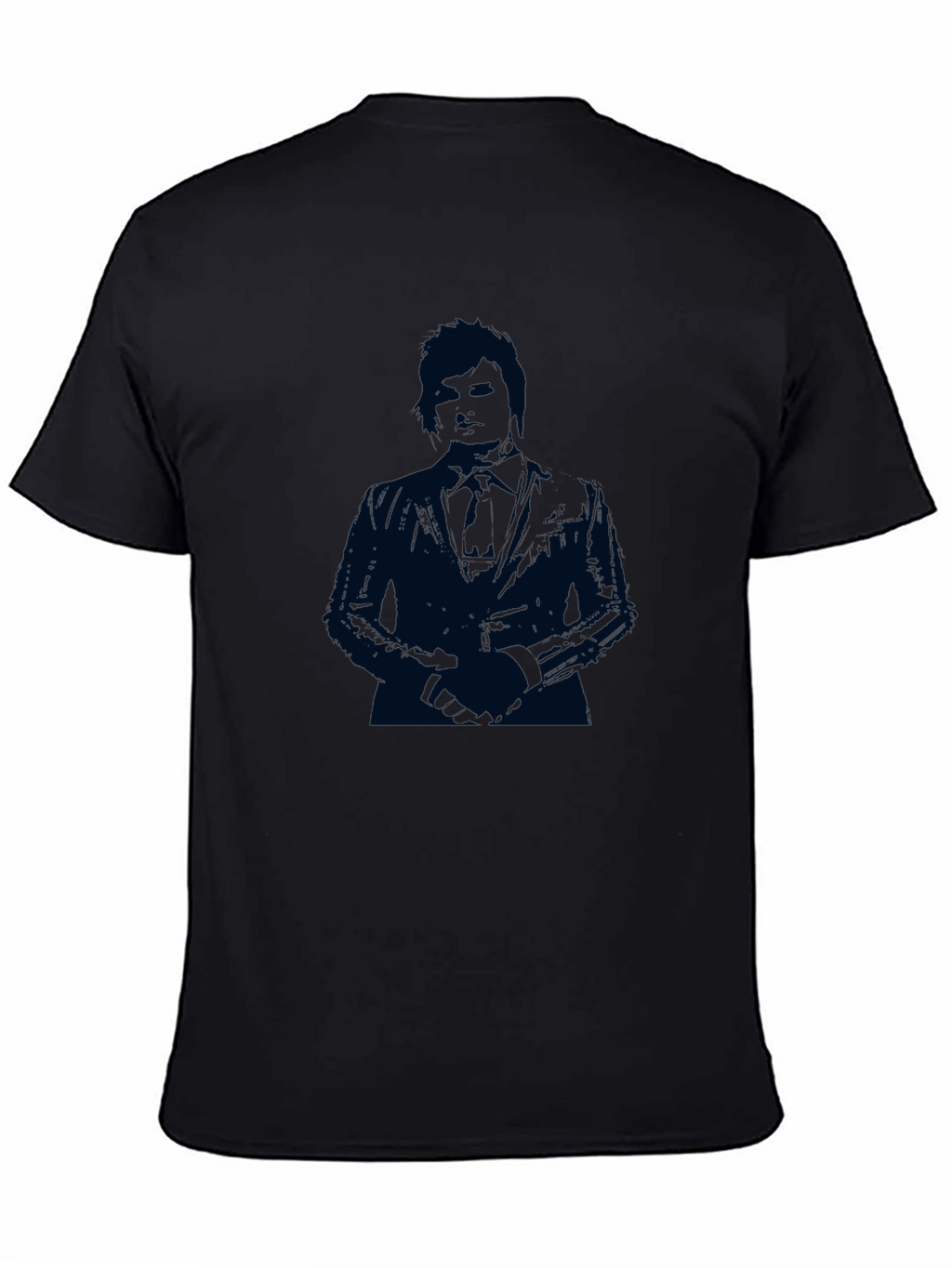 Suave Silhouette Mens Black T-Shirt