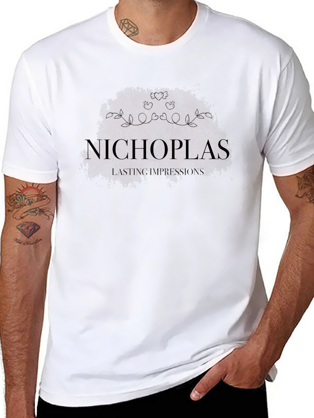 Nichoplas Lasting Impressions Graphic Black T-Shirt