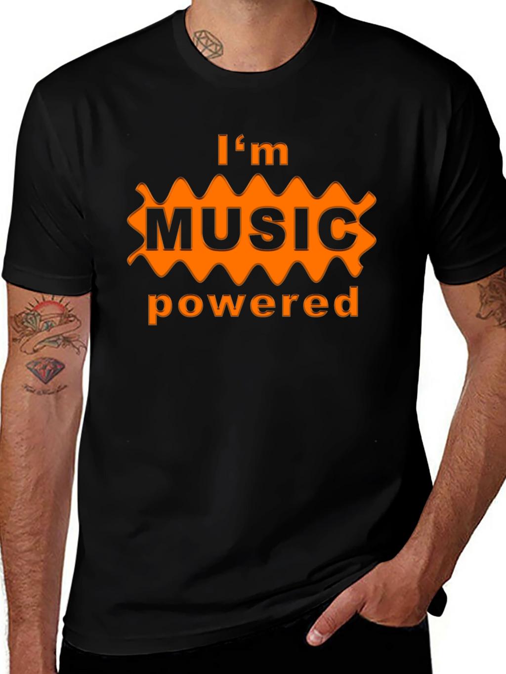 Im Music Powered Black T-Shirt