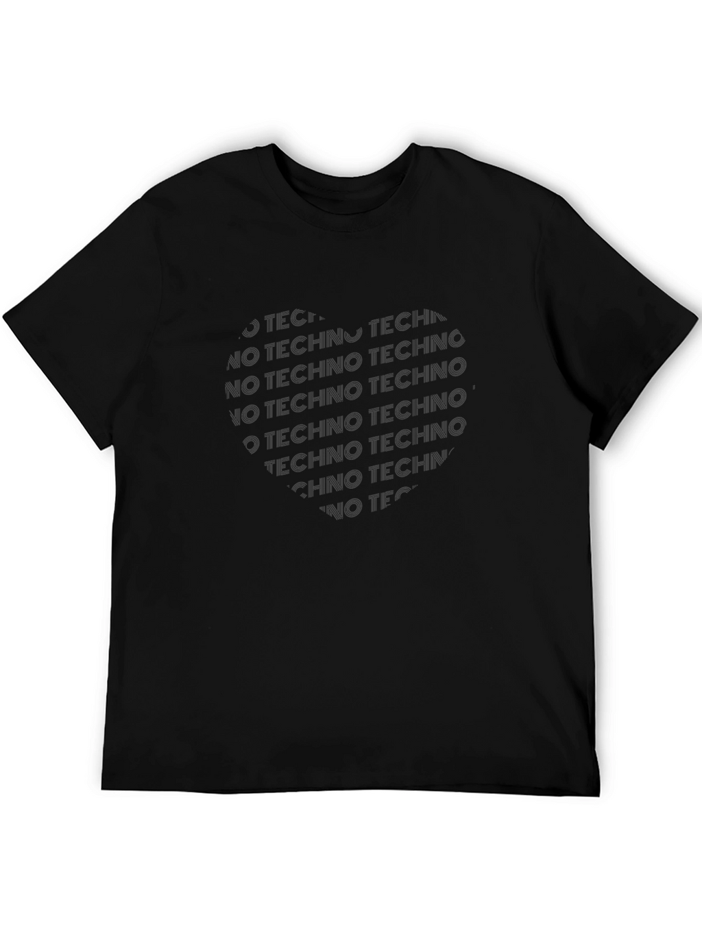 No Techno Graphic Tee - Stylish Black T-Shirt