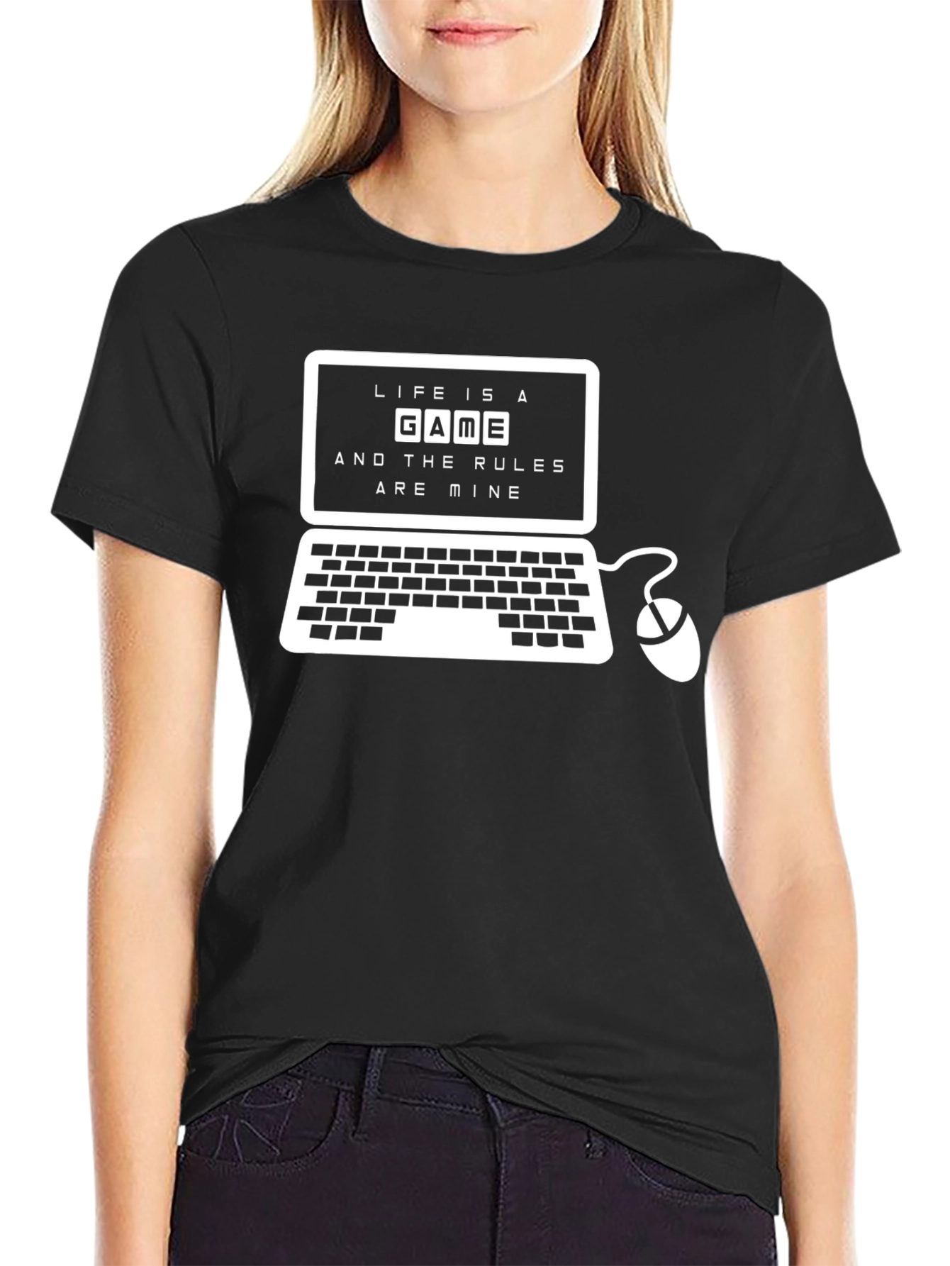 Life is a Game Black T-Shirt - Gamer Style