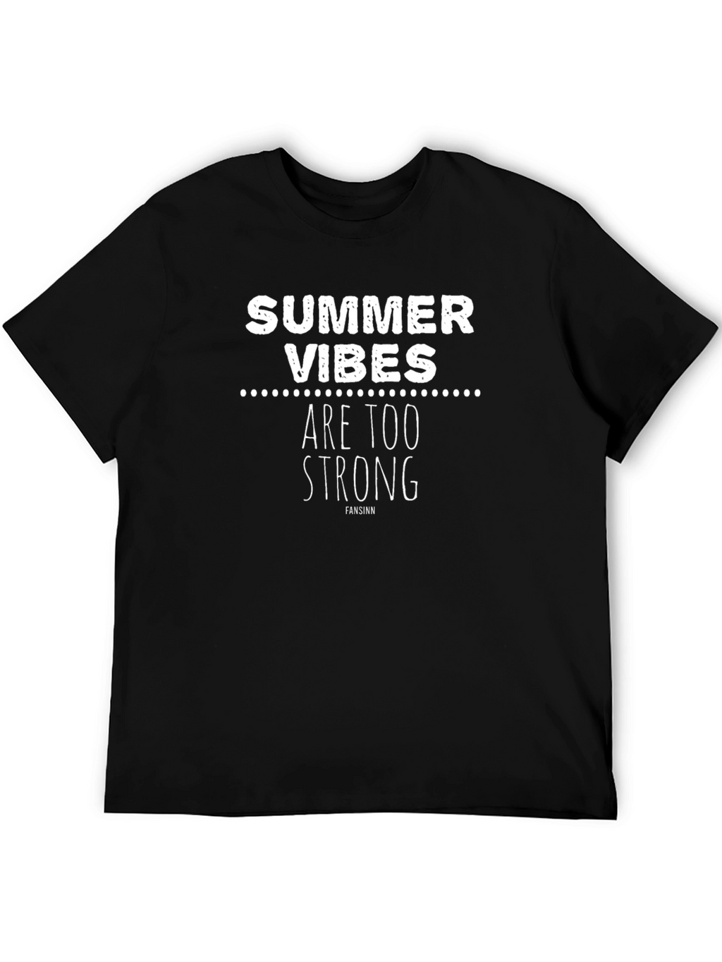 Summer Vibes Graphic Tee - Black Cotton T-Shirt
