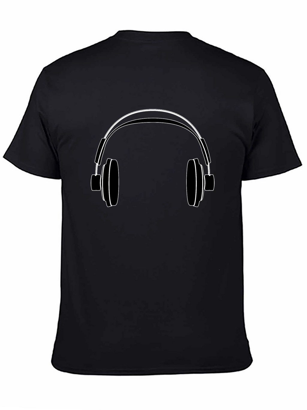 Cool Headphones Graphic T-Shirt - Black