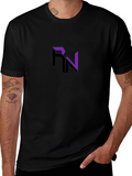 Modern RN Logo Graphic Black T-Shirt