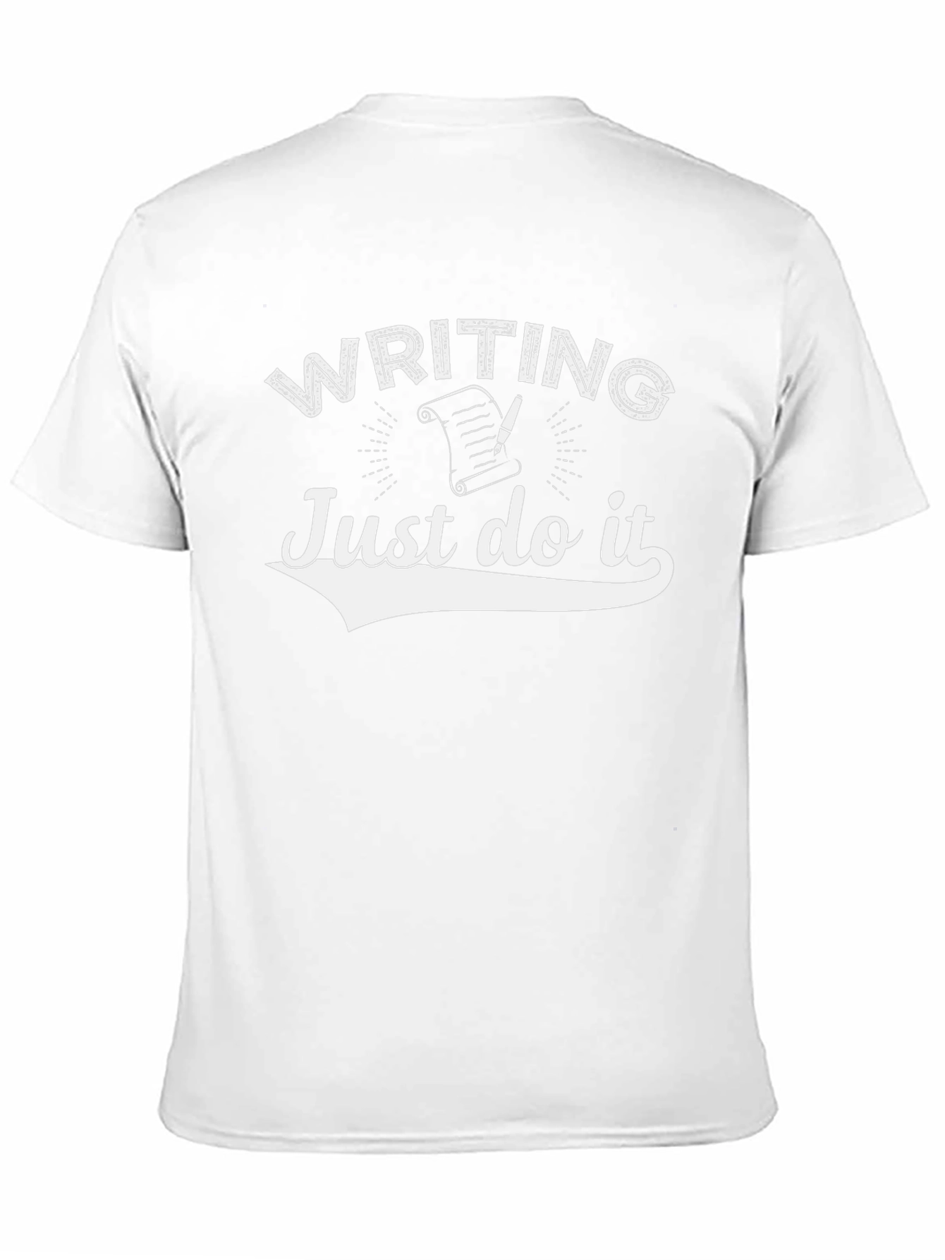 Writing Just Do It Black T-Shirt
