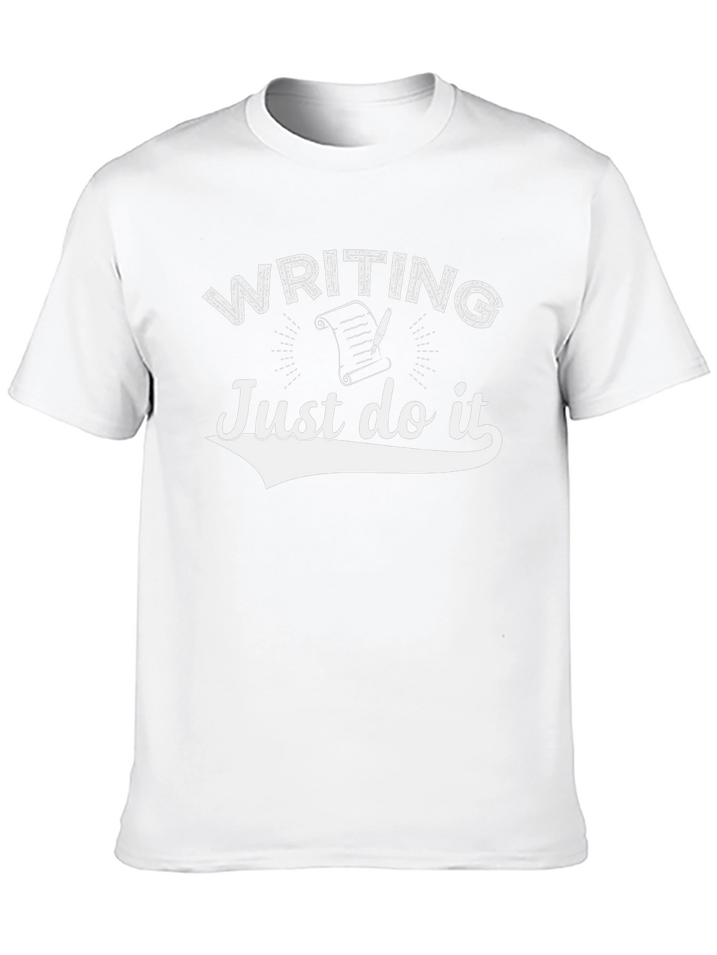 Writing Just Do It Black T-Shirt
