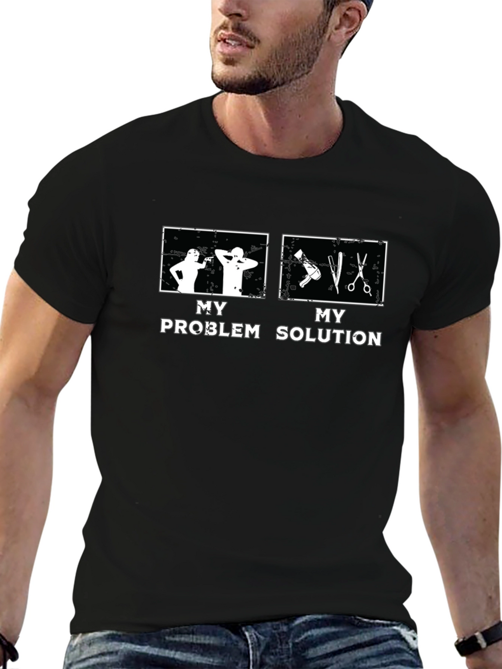 My Problem My Solution Barber T-Shirt