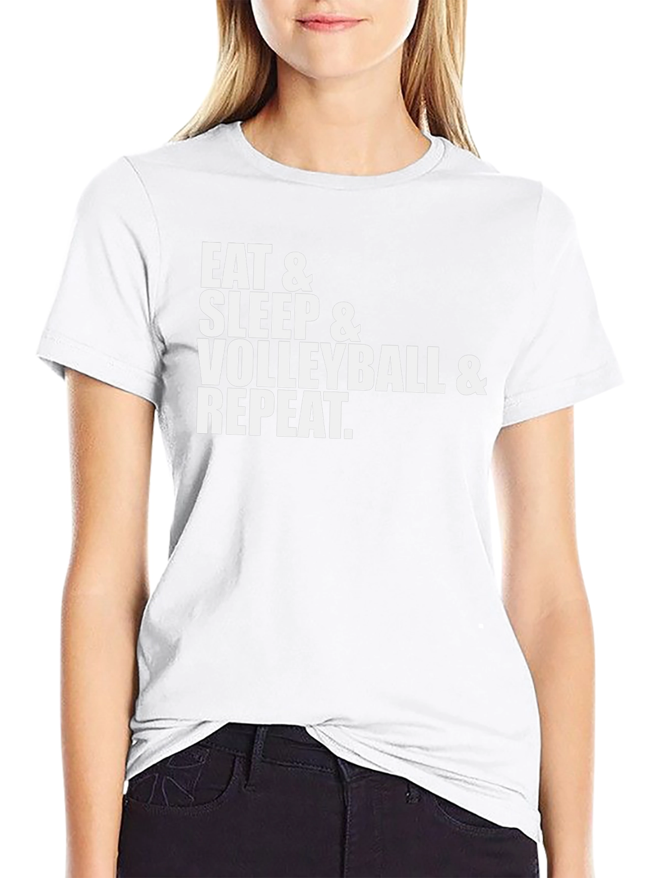 Eat Sleep Volleyball Repeat Graphic Tee