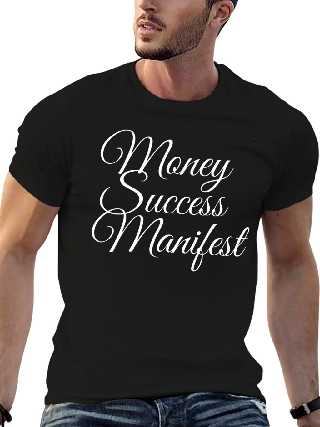 Money Success Manifest T-Shirt - Stylish Black Tee