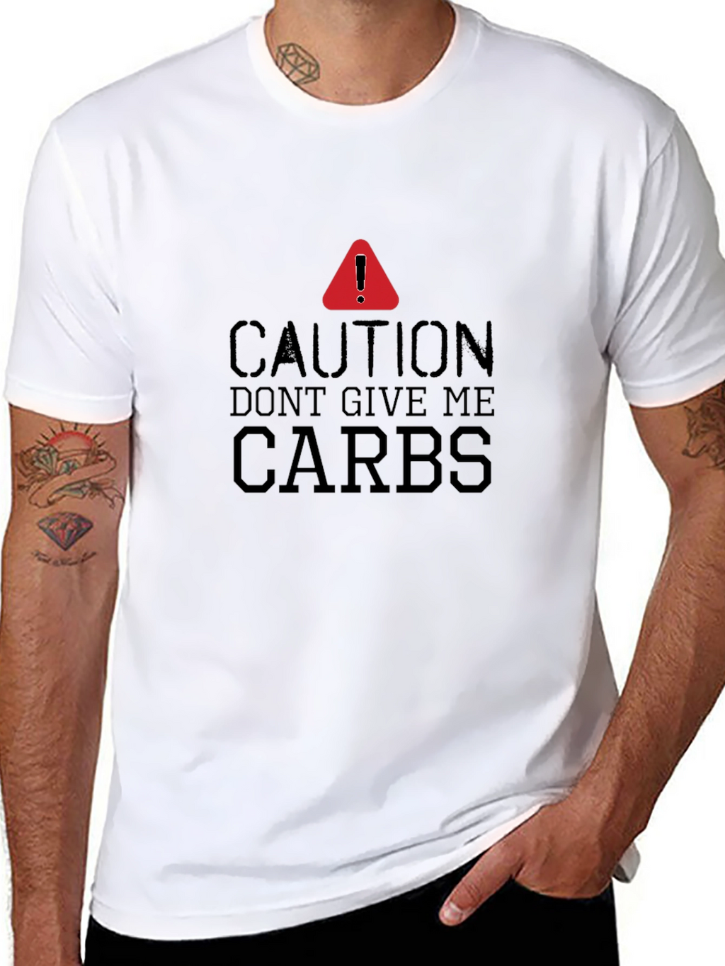 Caution Dont Give Me Carbs T-Shirt