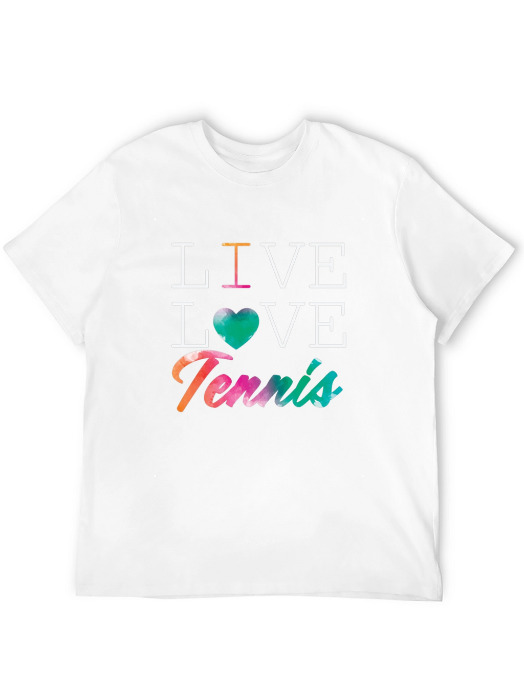 Live Love Tennis Graphic Tee - Mens Black T-Shirt