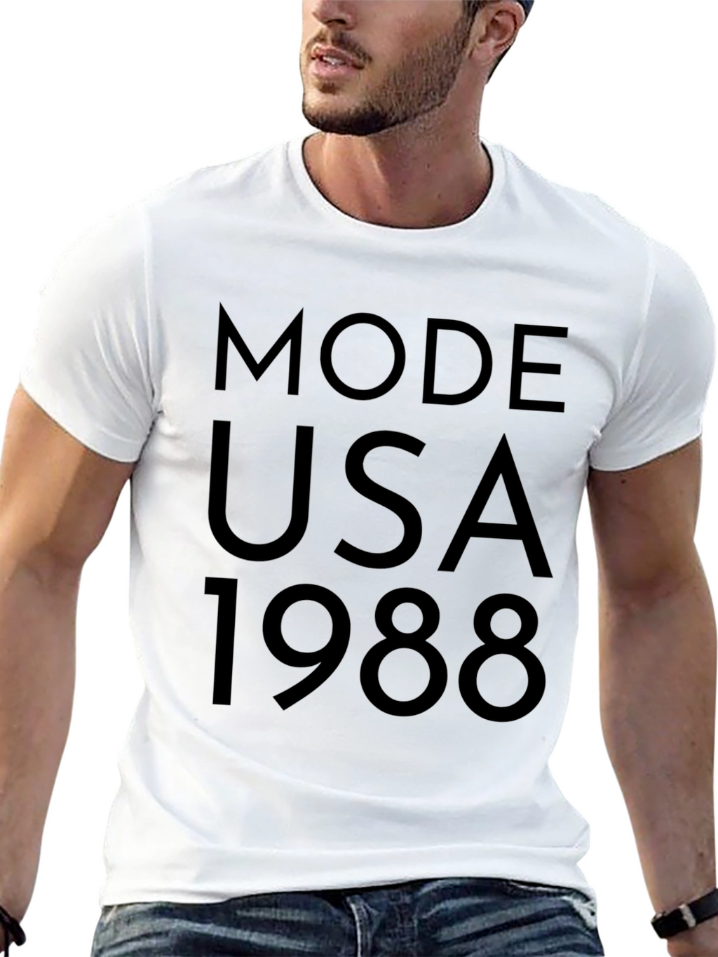 Mode USA 1988 Black Graphic T-Shirt