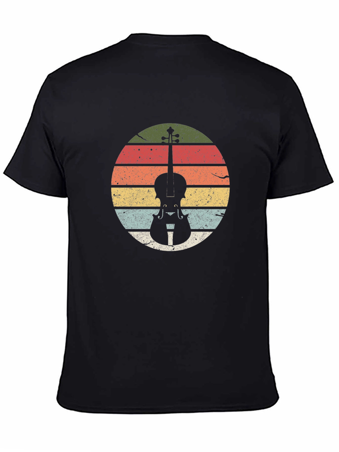 Vintage Violin Sunset Graphic Tee