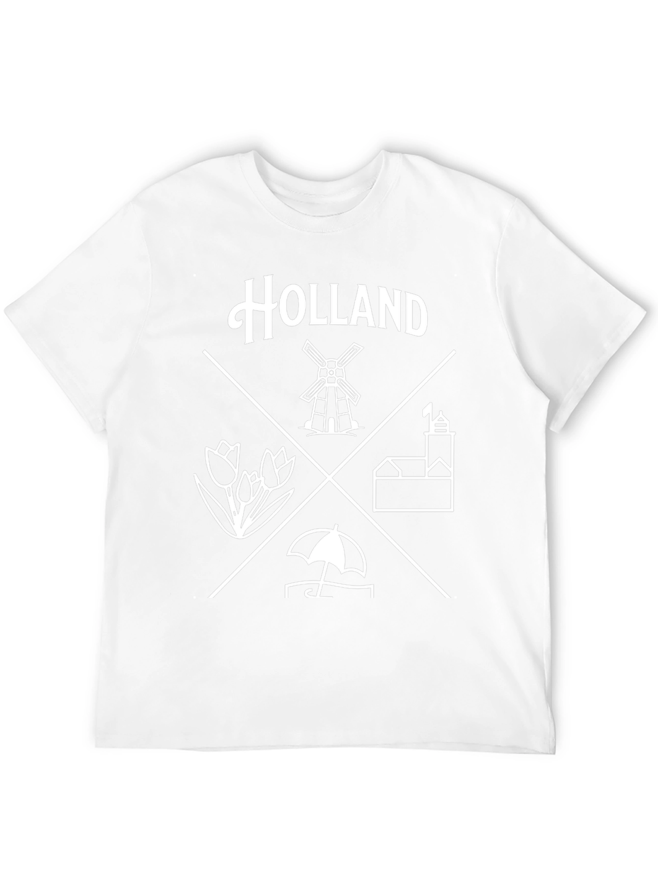 Holland Tee - Holland Windmill Tulip Umbrella