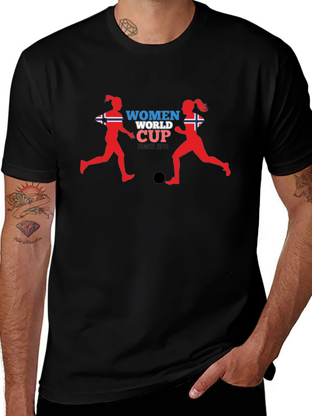 Womens World Cup France 2019 Black T-Shirt