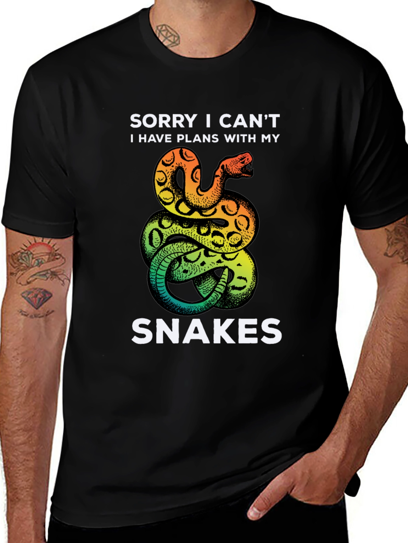 Funny Snake T-Shirt: Sorry I Cant Snake Lover Tee
